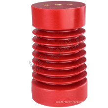 12KV Medium voltage insulation parts red epoxy resin support insulator for HV switchgear